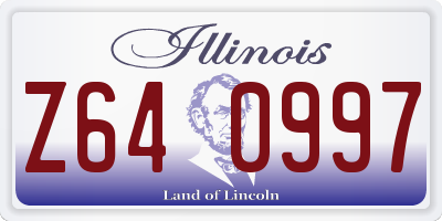 IL license plate Z640997