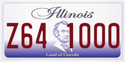IL license plate Z641000