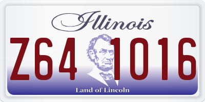 IL license plate Z641016