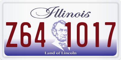 IL license plate Z641017