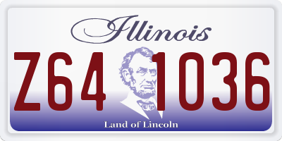 IL license plate Z641036