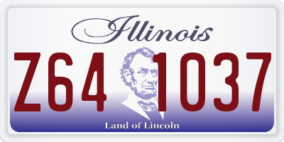 IL license plate Z641037
