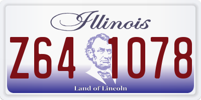 IL license plate Z641078