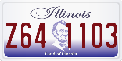 IL license plate Z641103