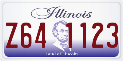 IL license plate Z641123