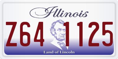 IL license plate Z641125