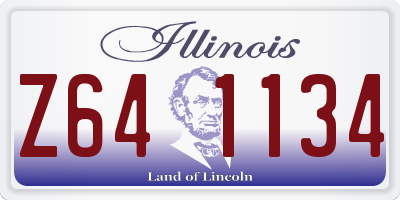 IL license plate Z641134