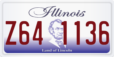 IL license plate Z641136