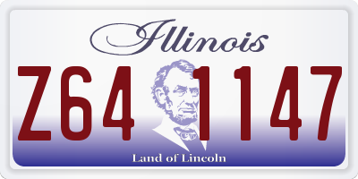 IL license plate Z641147