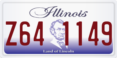 IL license plate Z641149