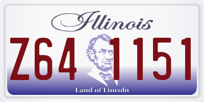 IL license plate Z641151