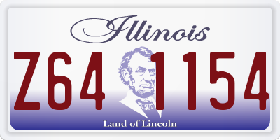 IL license plate Z641154