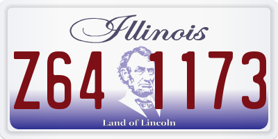 IL license plate Z641173