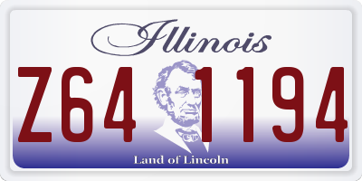 IL license plate Z641194
