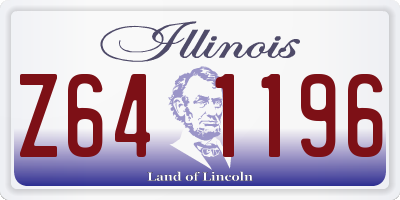 IL license plate Z641196