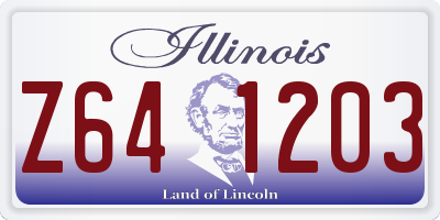 IL license plate Z641203