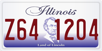 IL license plate Z641204