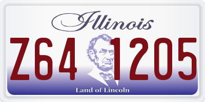 IL license plate Z641205