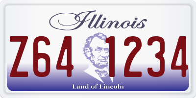 IL license plate Z641234
