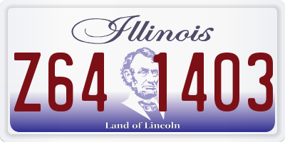 IL license plate Z641403