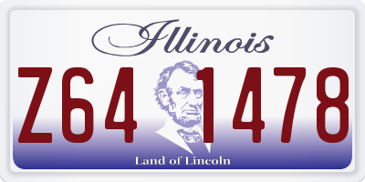 IL license plate Z641478