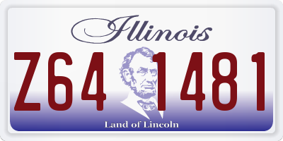 IL license plate Z641481