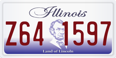 IL license plate Z641597