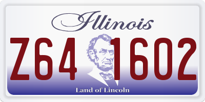IL license plate Z641602