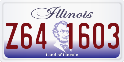 IL license plate Z641603