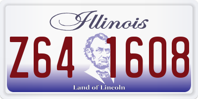 IL license plate Z641608