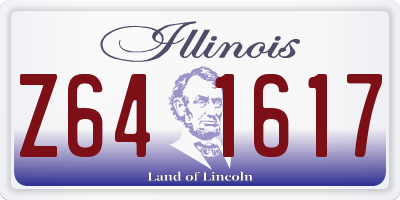 IL license plate Z641617