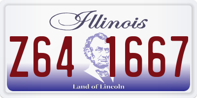 IL license plate Z641667