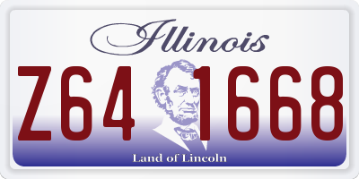 IL license plate Z641668