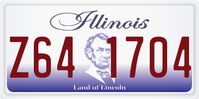 IL license plate Z641704