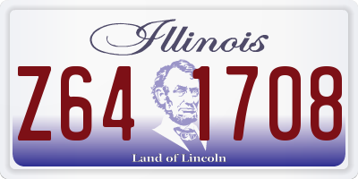 IL license plate Z641708