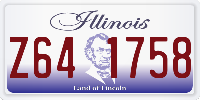 IL license plate Z641758
