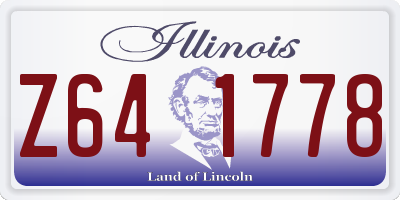 IL license plate Z641778