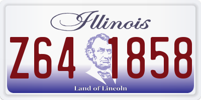 IL license plate Z641858