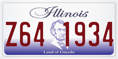 IL license plate Z641934