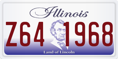 IL license plate Z641968