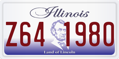 IL license plate Z641980