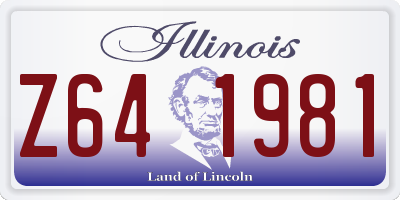 IL license plate Z641981