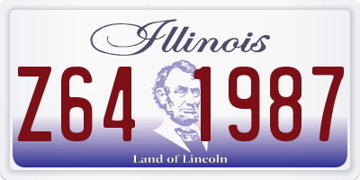IL license plate Z641987