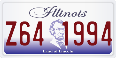 IL license plate Z641994