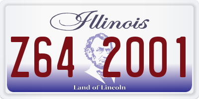 IL license plate Z642001