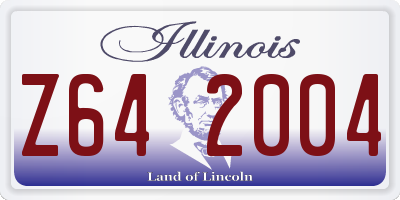 IL license plate Z642004