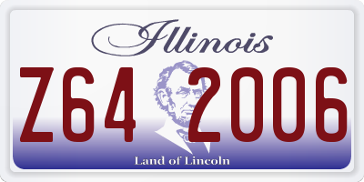 IL license plate Z642006