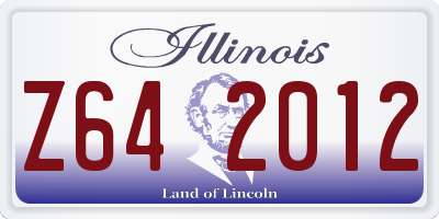 IL license plate Z642012