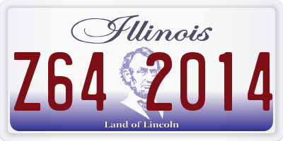 IL license plate Z642014