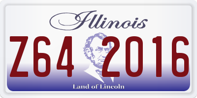 IL license plate Z642016